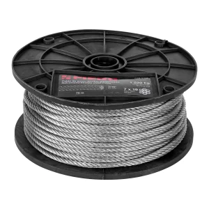 Metro de cable flexible 3/16' de acero 7x19 hilos, 75 m 44212 CAB-3/16F