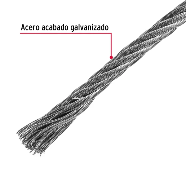 Metro de cable flexible 3/32' de acero 7x19 hilos, 75 m 44214 CAB-3/32F - Image 2